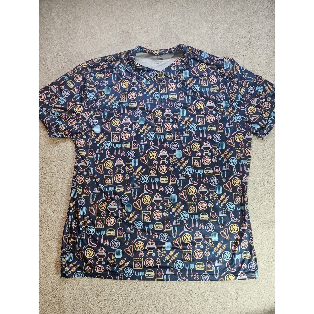 Buc-ee's Neon Barbecue Grilling Performance Polo  3XL
